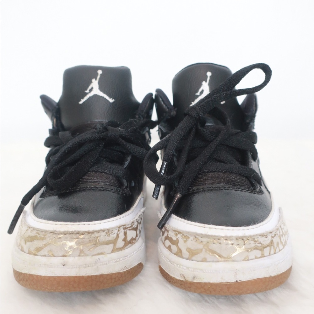 Nike Air Jordan Size 9C Gold, black and white